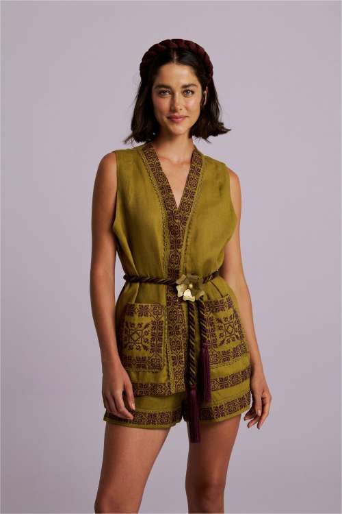 COLETE LINEN HERA - VERDE CAMPESTRE