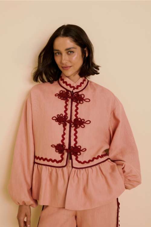 CASACO LINEN AURORA - SWEET PEACH