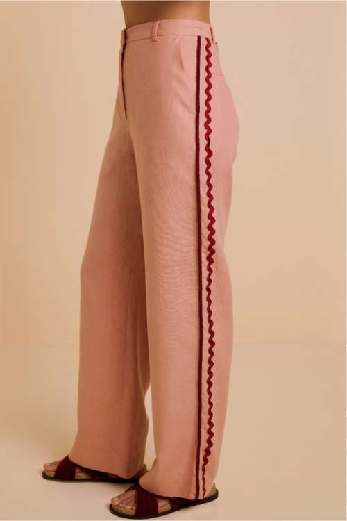 CALÇA LINEN AURORA - SWEET PEACH