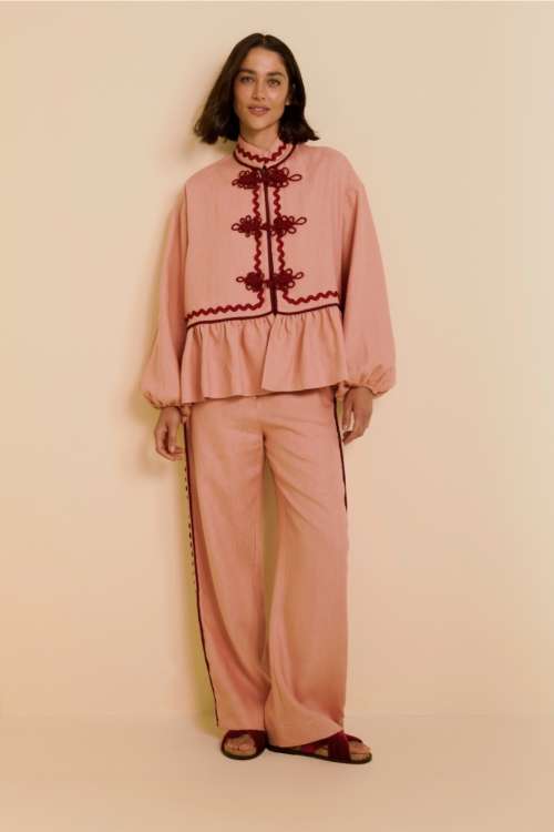 CALÇA LINEN AURORA - SWEET PEACH